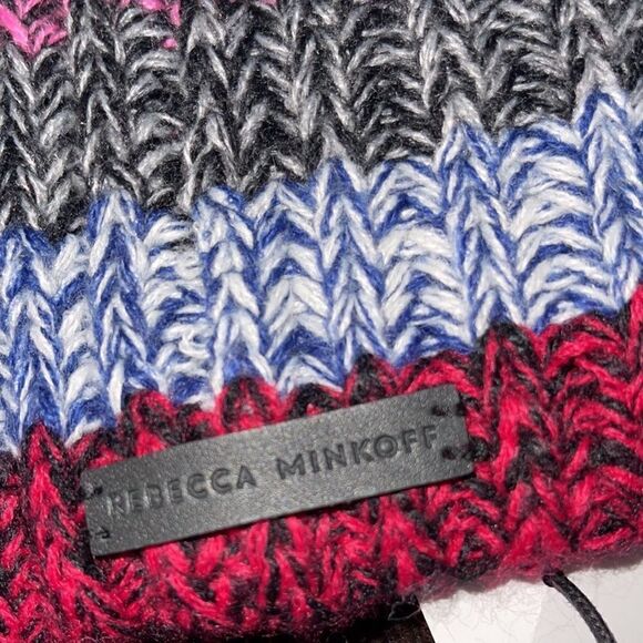 REBECCA Minkoff Marled Stripe Beanie turn up cuff Holiday NWT main image 8